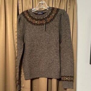 Polo by Ralph Lauren Brown Crew Neck Sweater